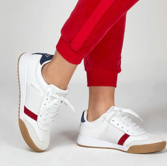 skechers zinger white and gold